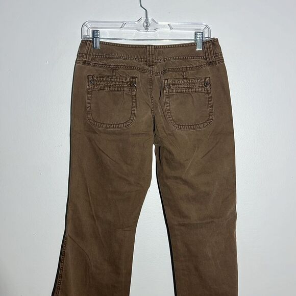 Vintage Aeropostale Brown Y2K Low Rise Small Pocket Flare Jeans Junior's 5/6 - Picture 4 of 7
